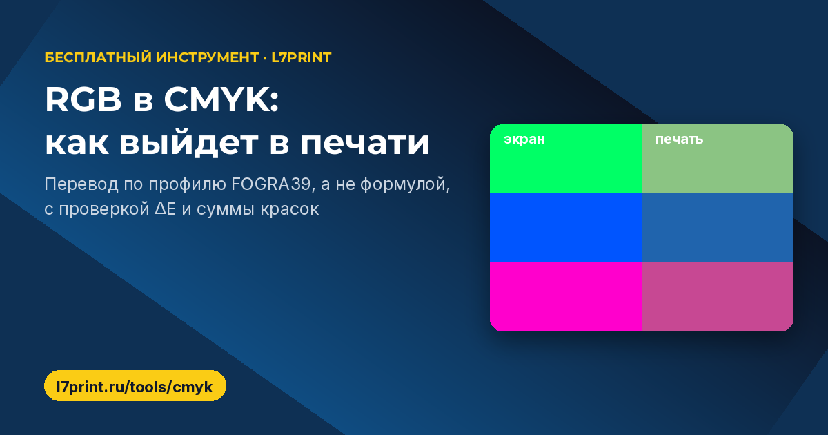 Перевод RGB в CMYK: почему яркие цвета тускнеют в печати и как это проверить