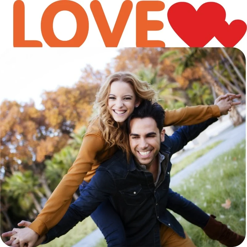 Магнит металлический «Love» 65×80 мм