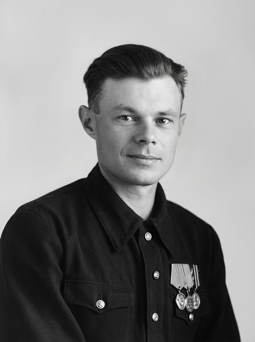 Отреставрированное фото после обработки ИИ