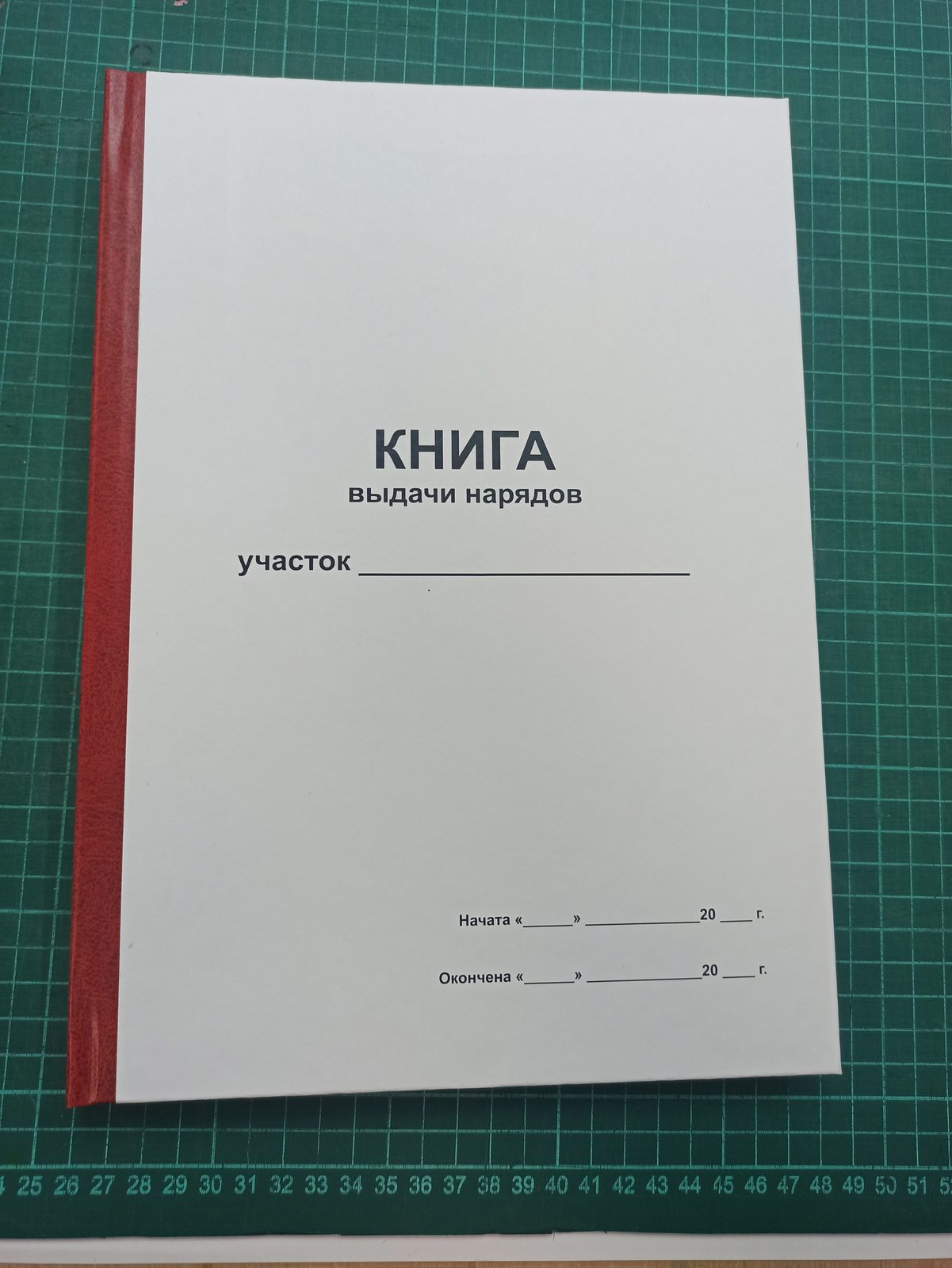 Книга выдачи нарядов