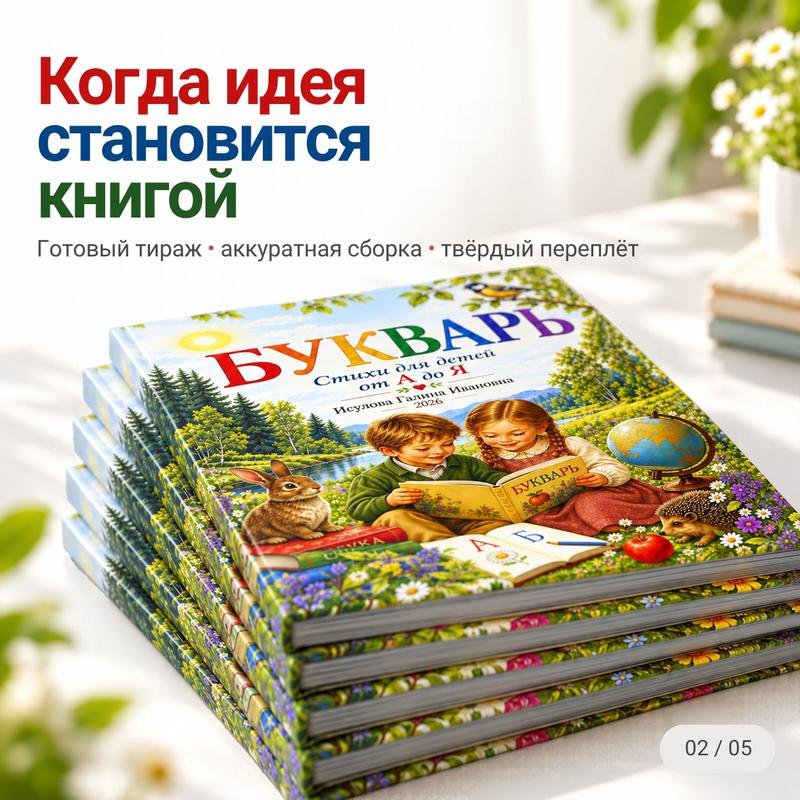 Напечатать книгу-букварь со стихами и яркими иллюстрациями — фото 2